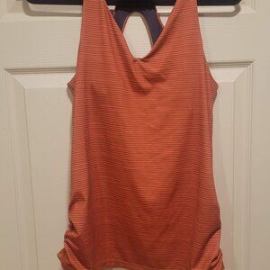 Prana keyhole racer back striped bra tank